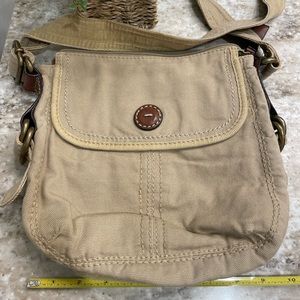 Cream / Tan Fossil crossbody purse